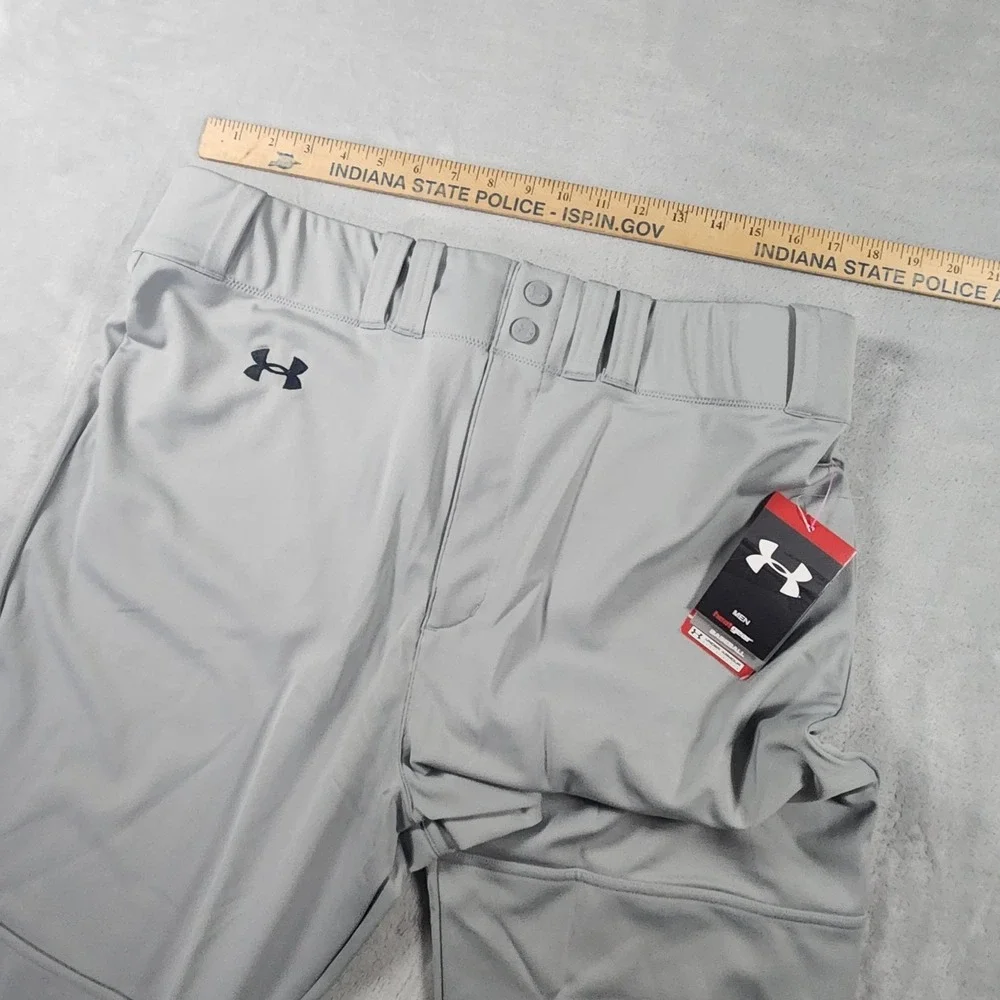 Under Armour MensXXL Heatgear Baseball Softball Pant Belt‎ Loops Gray NEW